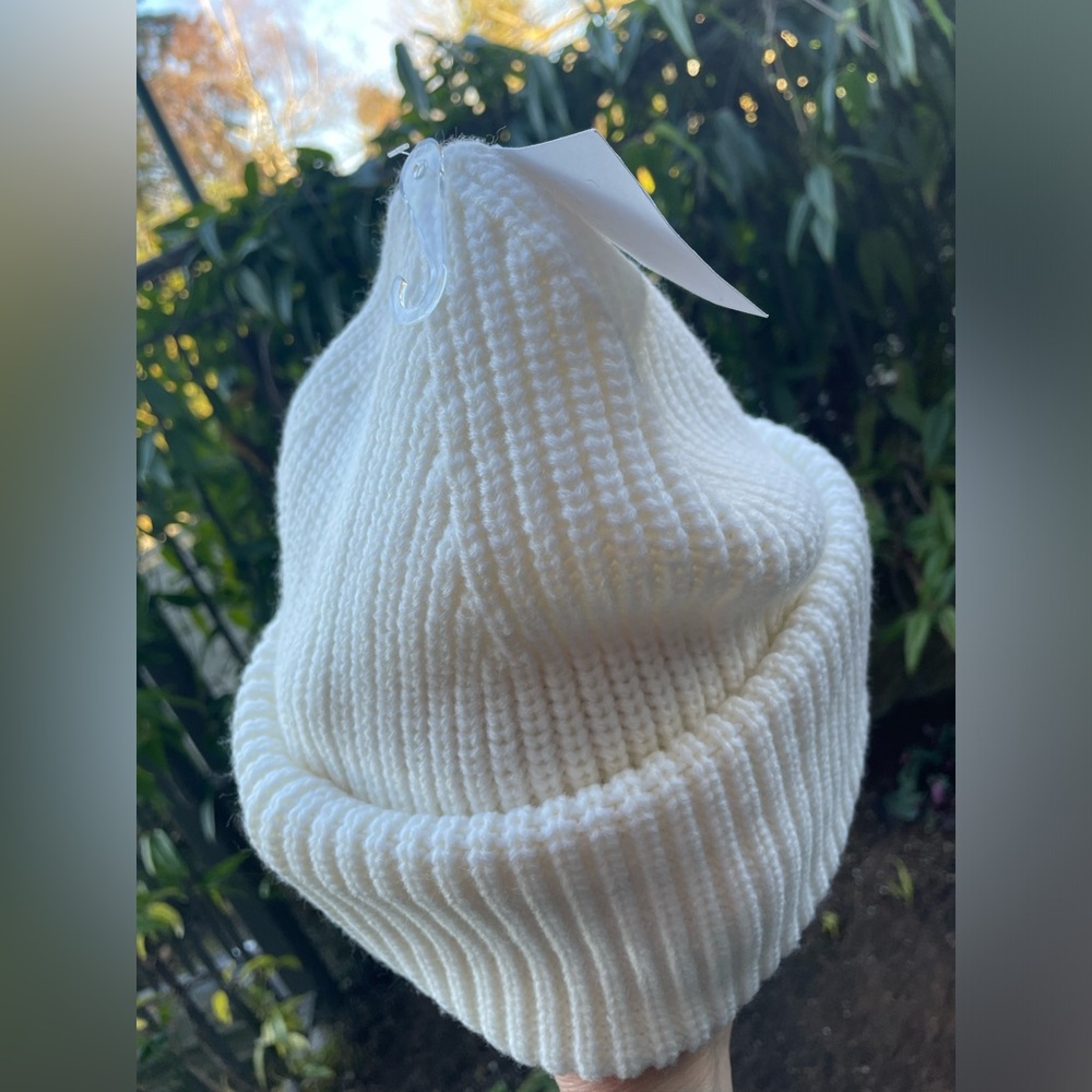 Coach Cream Ribbed Knit Beanie - Picture 8 of 17